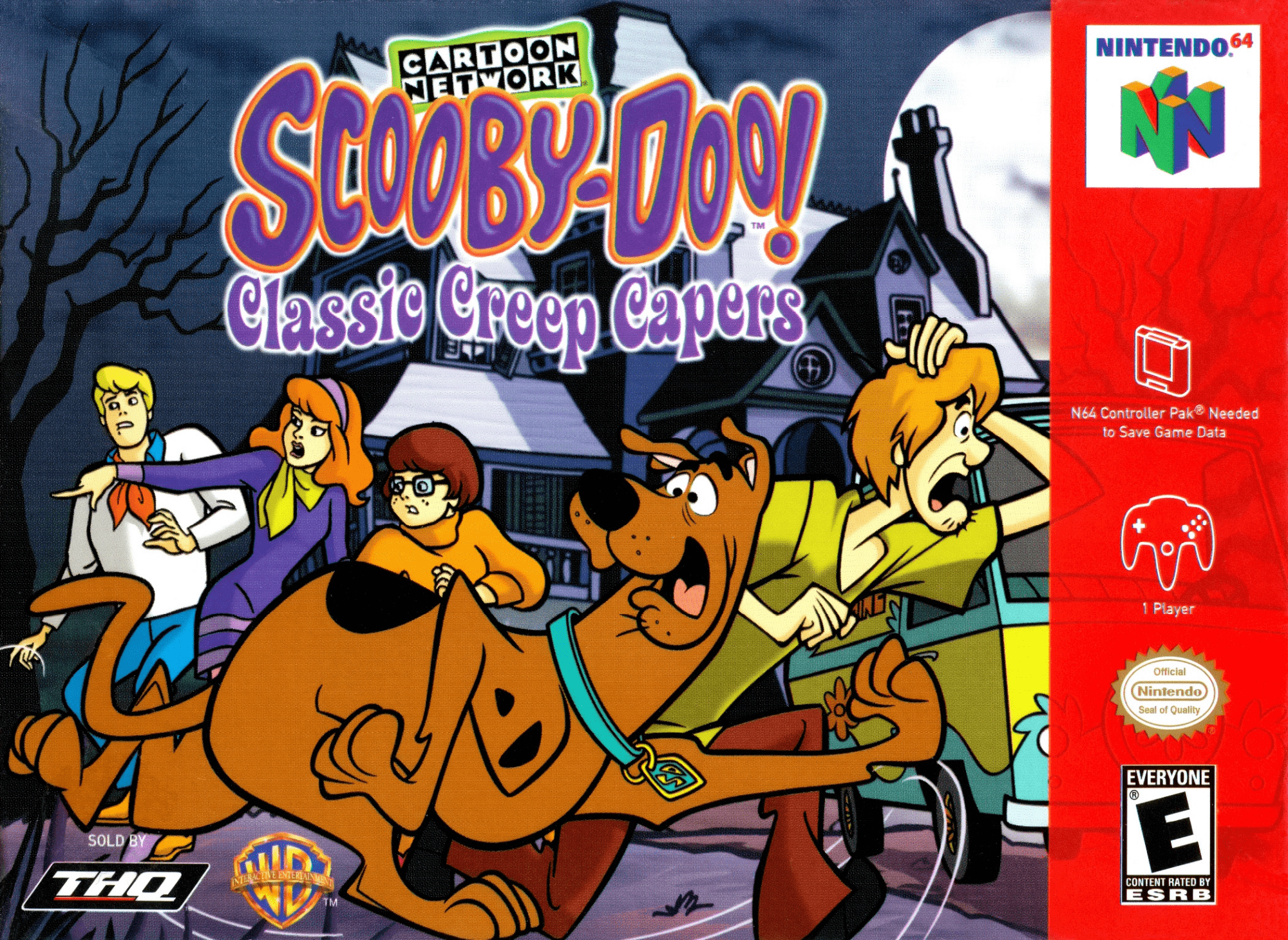 Scooby Doo Classic Creep Capers box art for Nintendo 64